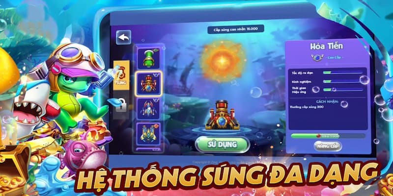 Kho súng đạn đa dạng trong Zaggo