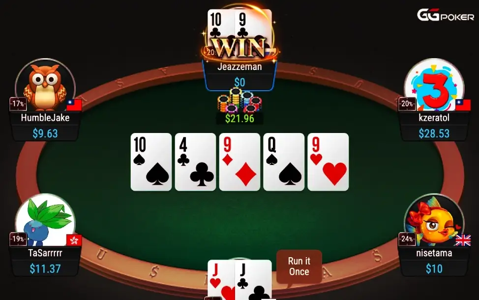 Các vòng cược chính trong game